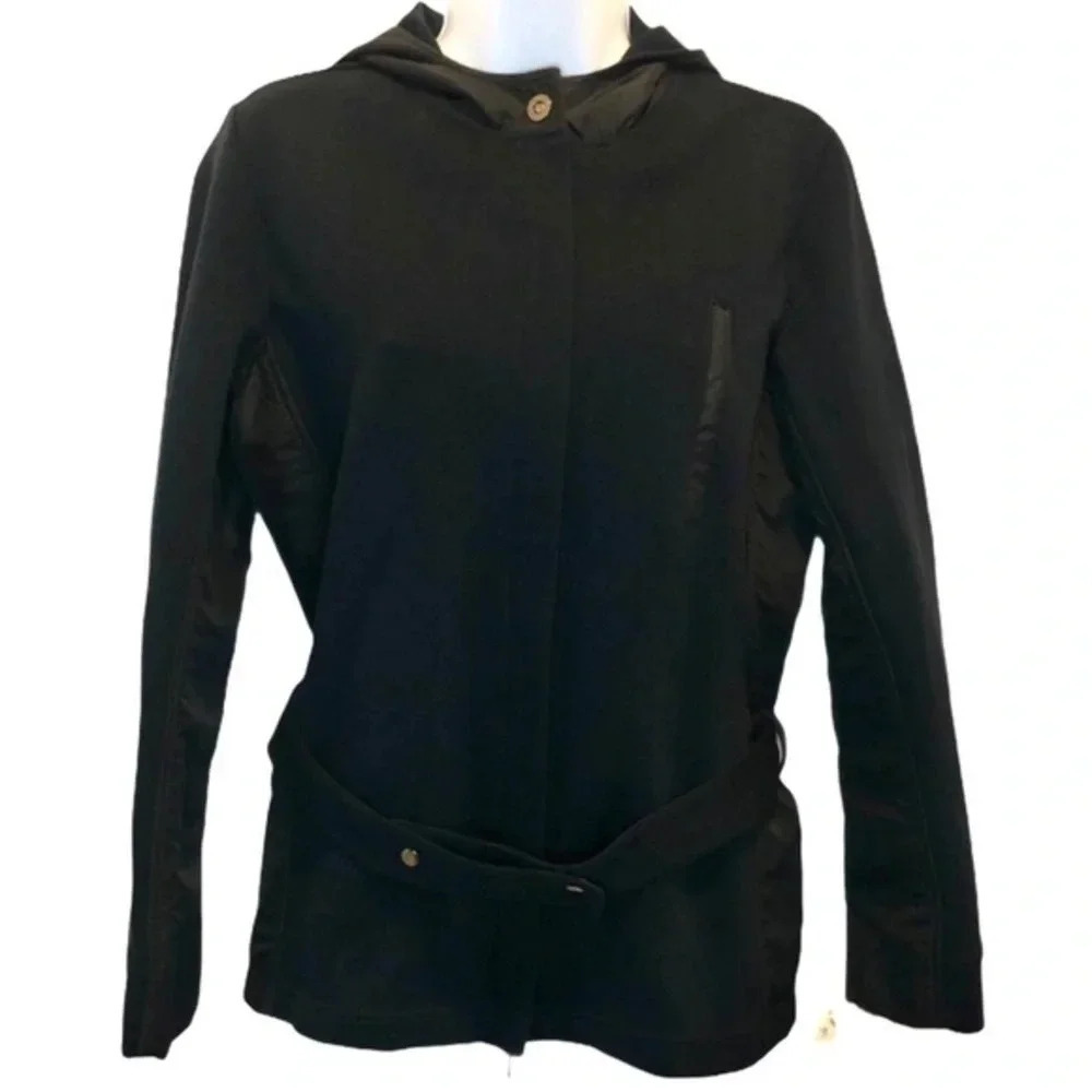 Magaschoni Belted Hooded Sweatshirt Jacket M
